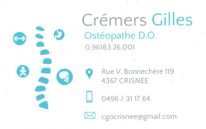 osteopathe gilles cremers