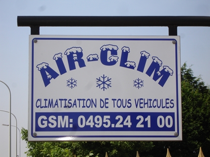 Ecriteau de la société Air-Clim