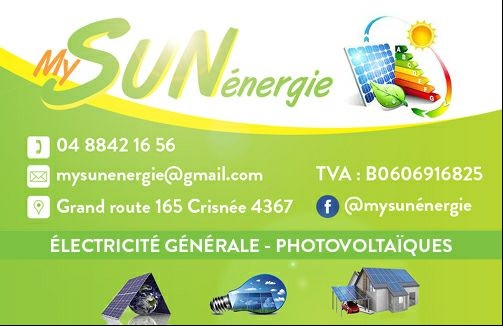 Carte de visite de la société My Sun Énergie